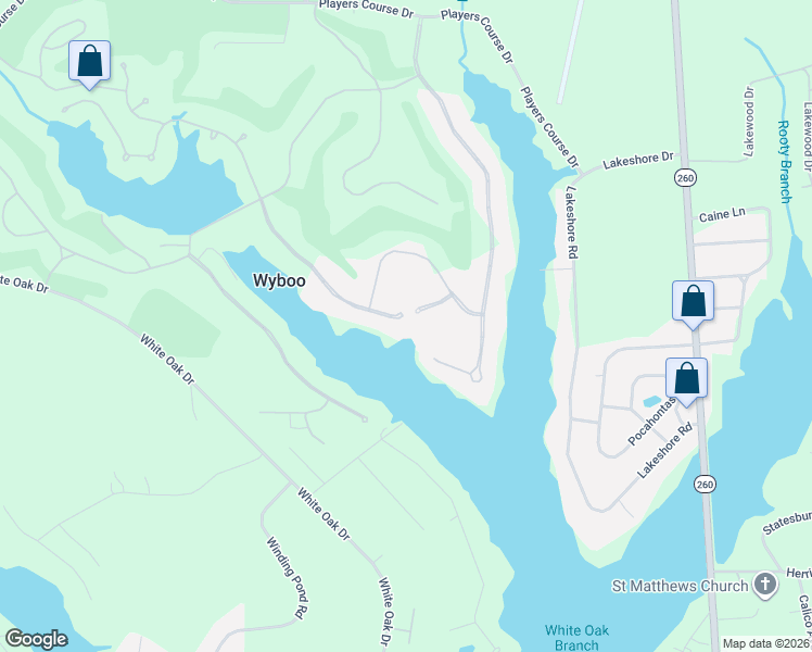 map of restaurants, bars, coffee shops, grocery stores, and more near 60 Reedy Court in Manning