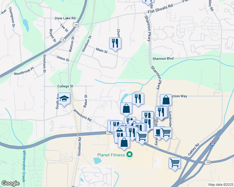 map of restaurants, bars, coffee shops, grocery stores, and more near 7610 McGillicuty Drive in Union City