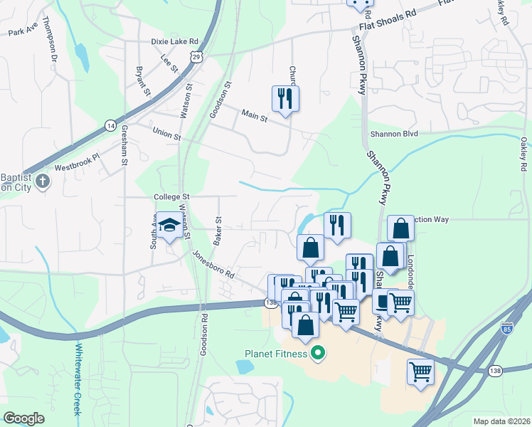 map of restaurants, bars, coffee shops, grocery stores, and more near 3408 Summer Brooke Way in Union City