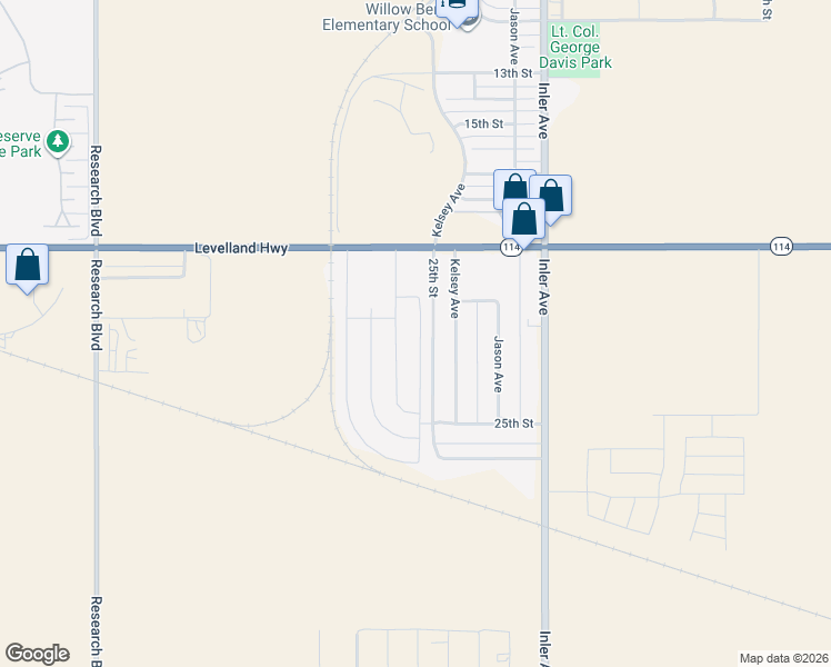 map of restaurants, bars, coffee shops, grocery stores, and more near 2010 Kelsey Avenue in Lubbock