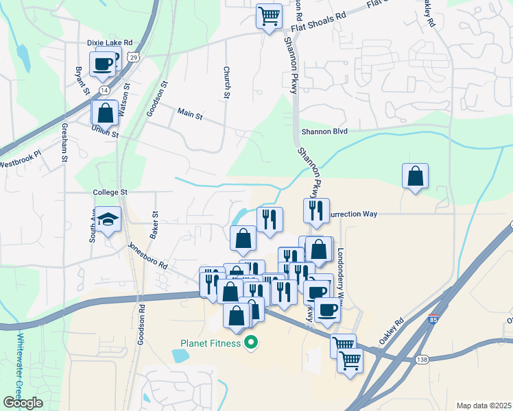 map of restaurants, bars, coffee shops, grocery stores, and more near 5232 Alexander Street in Union City