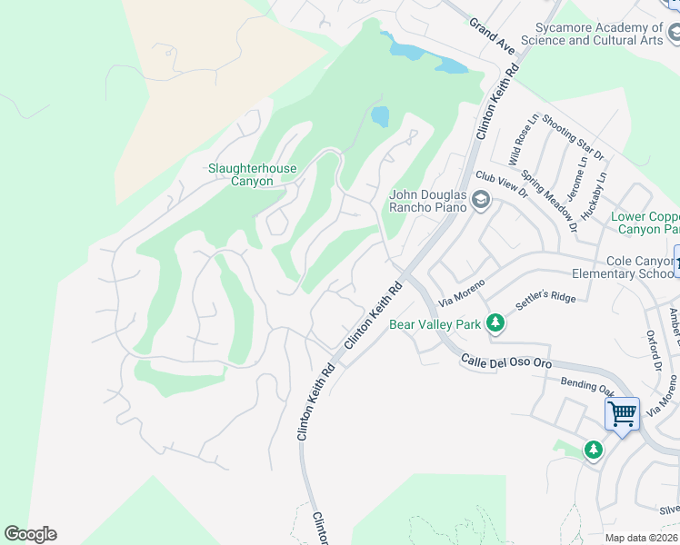 map of restaurants, bars, coffee shops, grocery stores, and more near 38551 Lochinvar Court in Murrieta