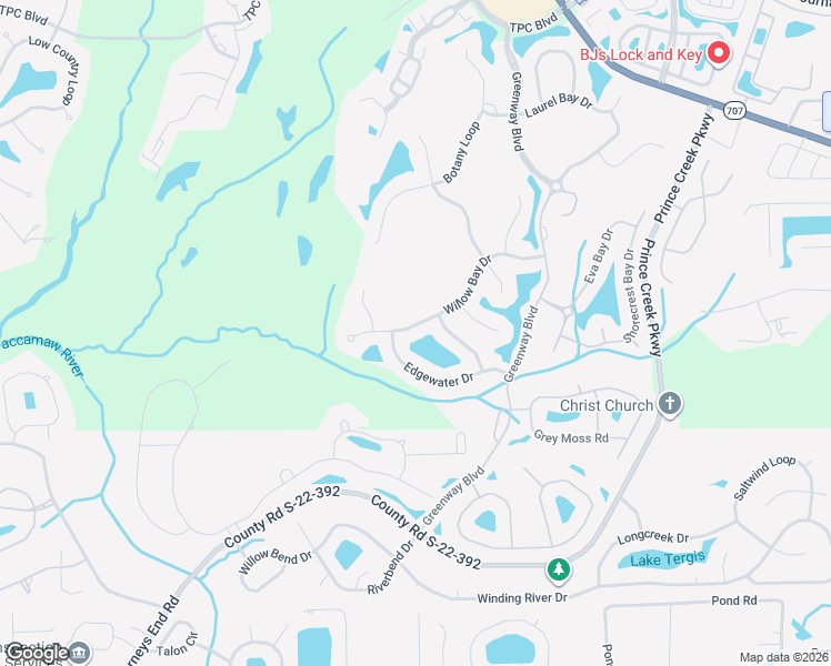 map of restaurants, bars, coffee shops, grocery stores, and more near 896 Edgewater Drive in Murrells Inlet