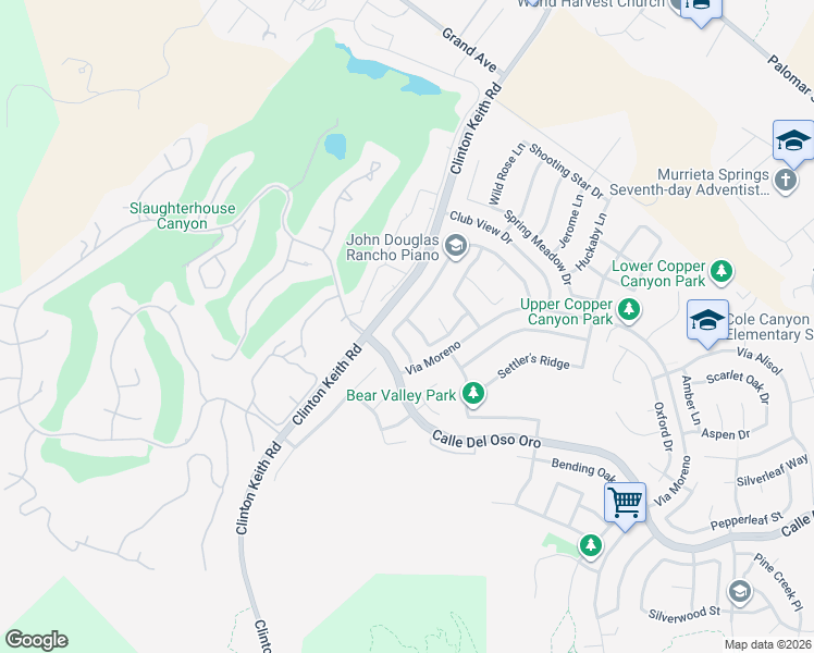map of restaurants, bars, coffee shops, grocery stores, and more near 37439 Vineyard Knoll Drive in Murrieta