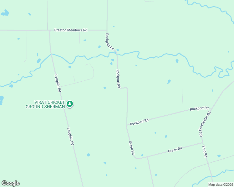 map of restaurants, bars, coffee shops, grocery stores, and more near 1171 Rockport Road in Sherman