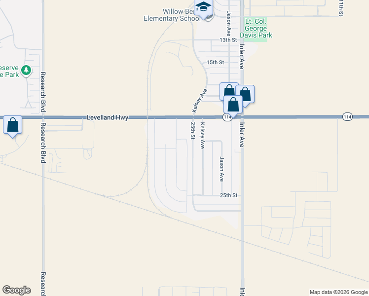 map of restaurants, bars, coffee shops, grocery stores, and more near 2010 Kenwood Avenue in Lubbock