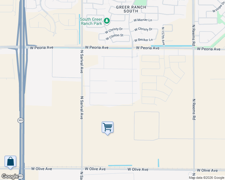 map of restaurants, bars, coffee shops, grocery stores, and more near 16014 West Cinnabar Court in Waddell