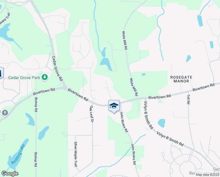 map of restaurants, bars, coffee shops, grocery stores, and more near 745 Beaver Pond Trail in Fairburn