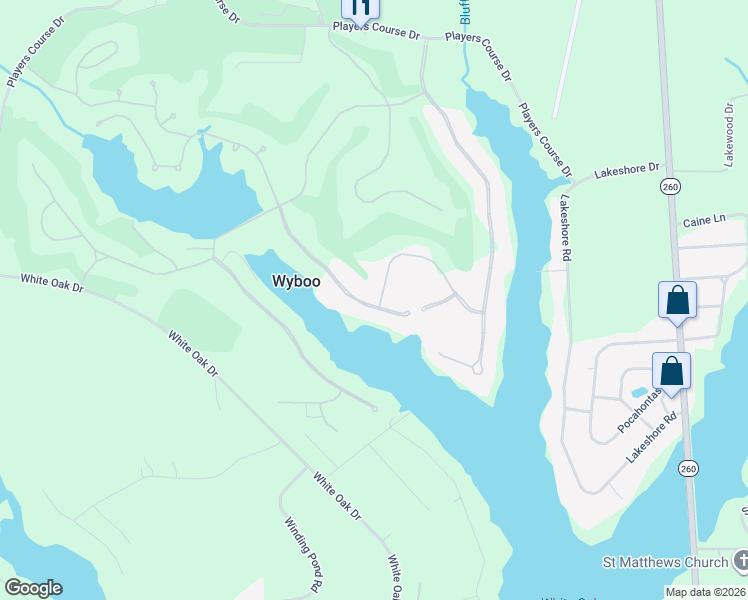 map of restaurants, bars, coffee shops, grocery stores, and more near 53 North Lake Circle in Manning