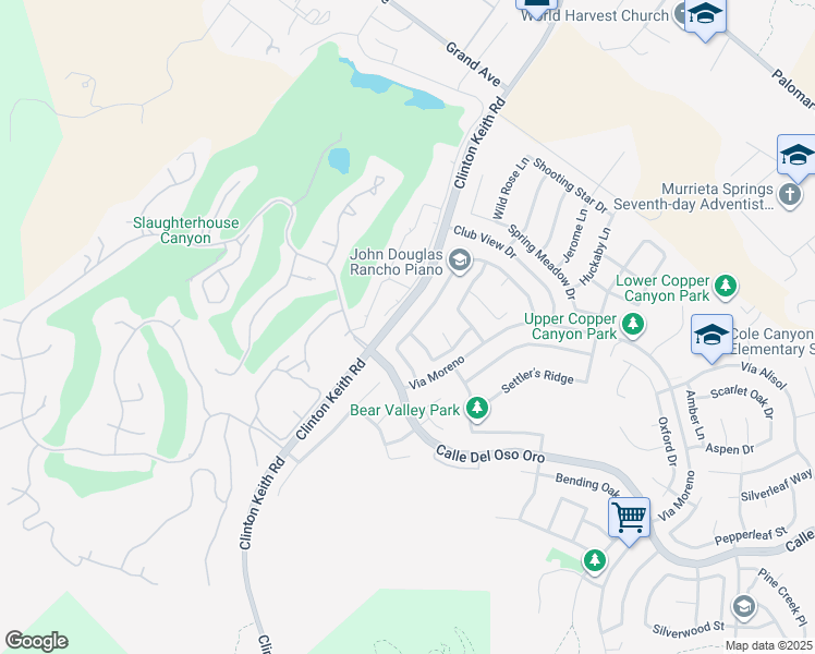 map of restaurants, bars, coffee shops, grocery stores, and more near 23016 Joaquin Ridge Drive in Murrieta