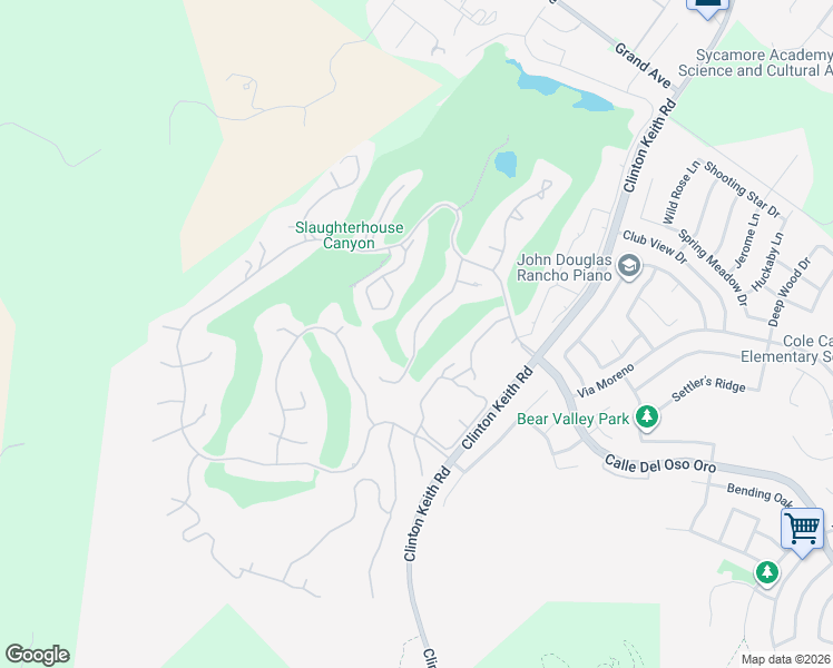 map of restaurants, bars, coffee shops, grocery stores, and more near 38441 Shoal Creek Drive in Murrieta