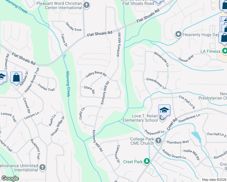 map of restaurants, bars, coffee shops, grocery stores, and more near 490 Keenan Lane in Atlanta