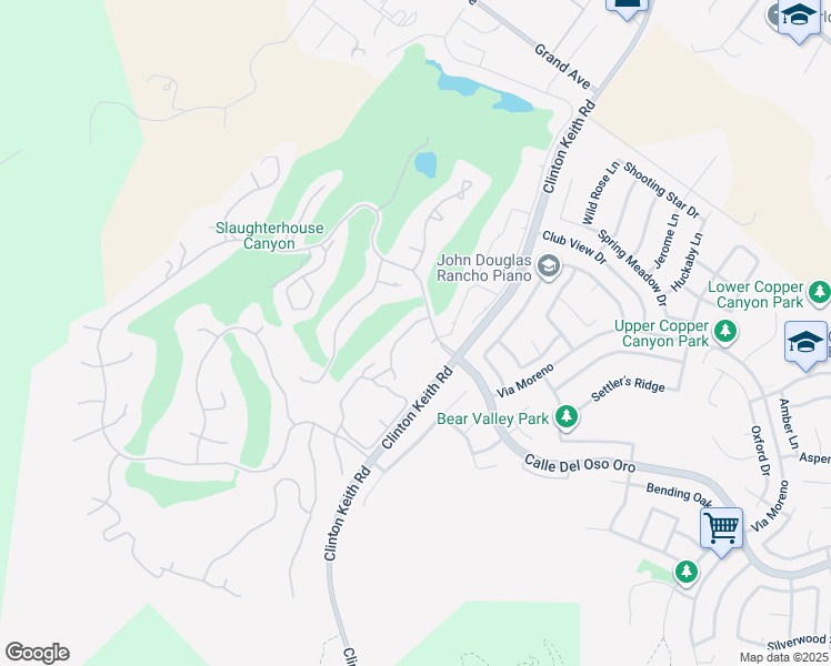 map of restaurants, bars, coffee shops, grocery stores, and more near 38472 Glen Abbey Lane in Murrieta