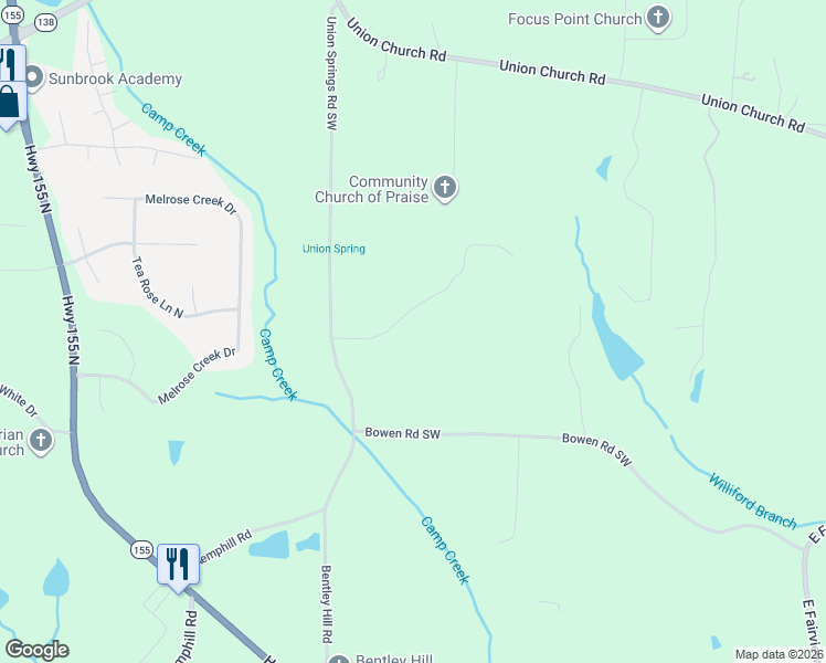 map of restaurants, bars, coffee shops, grocery stores, and more near 4250 Janet Drive in Stockbridge