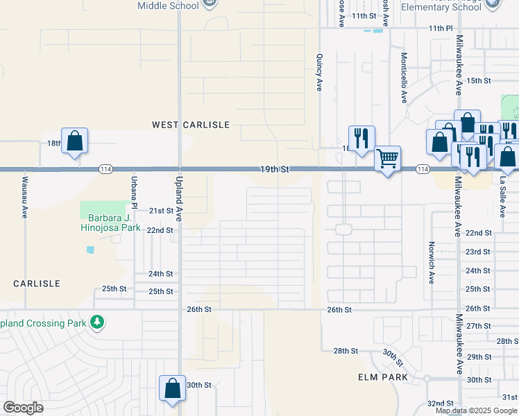map of restaurants, bars, coffee shops, grocery stores, and more near 6953-7215 Levelland Highway in Lubbock