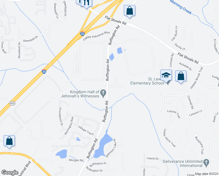 map of restaurants, bars, coffee shops, grocery stores, and more near 6558 Carriage Lane in Union City