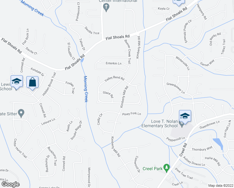 map of restaurants, bars, coffee shops, grocery stores, and more near 6640 Kimberly Mill Lane in College Park