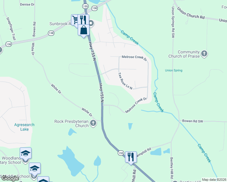 map of restaurants, bars, coffee shops, grocery stores, and more near 324 Mandy Rose Trace in Stockbridge