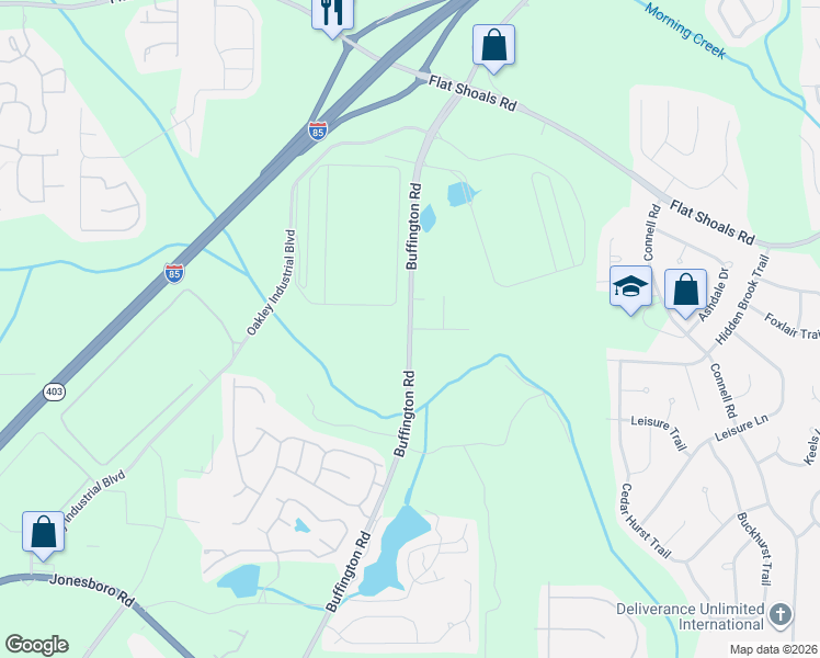 map of restaurants, bars, coffee shops, grocery stores, and more near Buffington Road in Union City
