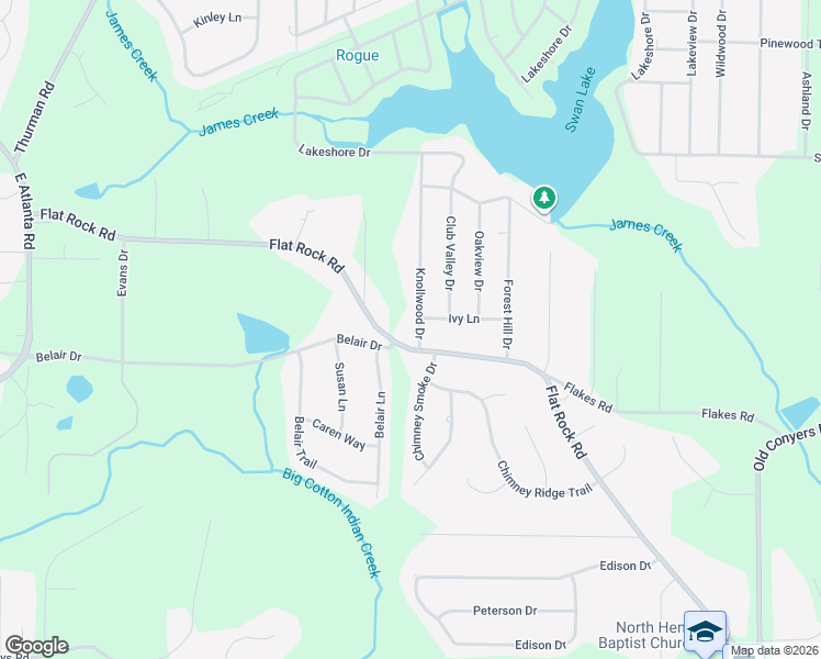 map of restaurants, bars, coffee shops, grocery stores, and more near 561 Knollwood Drive in Stockbridge