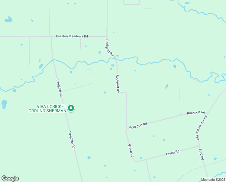 map of restaurants, bars, coffee shops, grocery stores, and more near 1171 Rockport Road in Sherman