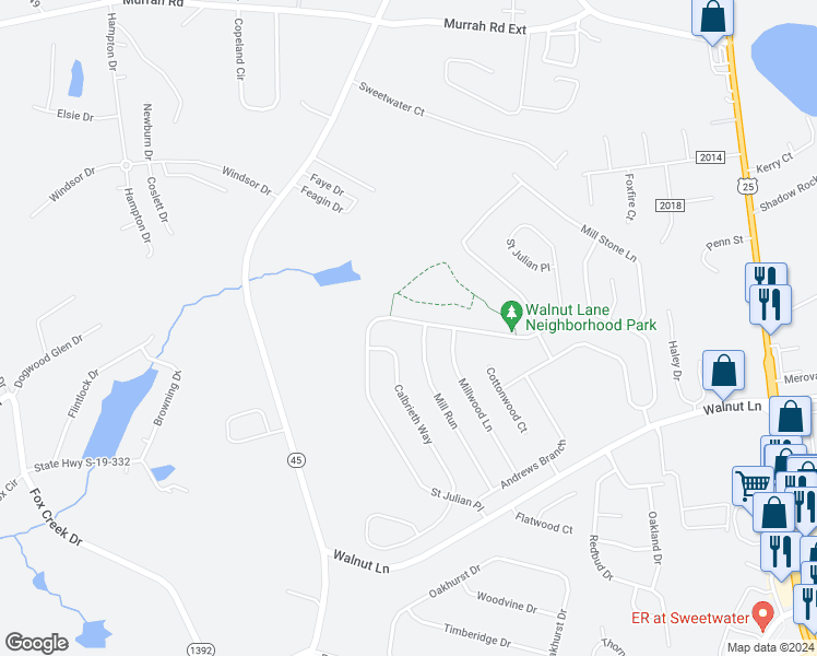 map of restaurants, bars, coffee shops, grocery stores, and more near 443 Saint Julian Place in North Augusta