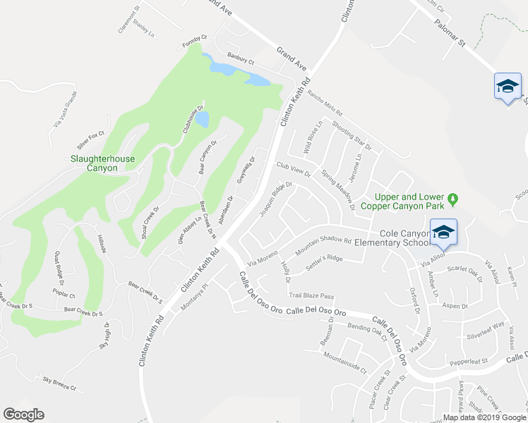 map of restaurants, bars, coffee shops, grocery stores, and more near 23085 Joaquin Ridge Drive in Murrieta