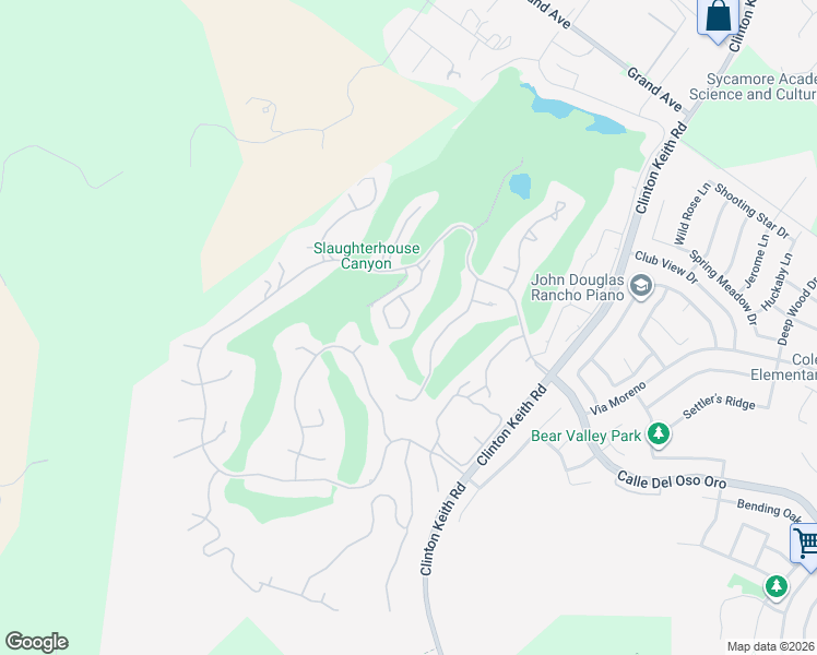 map of restaurants, bars, coffee shops, grocery stores, and more near 38441 Oaktree Loop in Murrieta