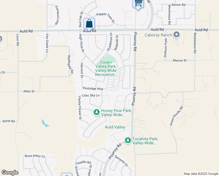 map of restaurants, bars, coffee shops, grocery stores, and more near 31765 Paseo Peonia in Murrieta