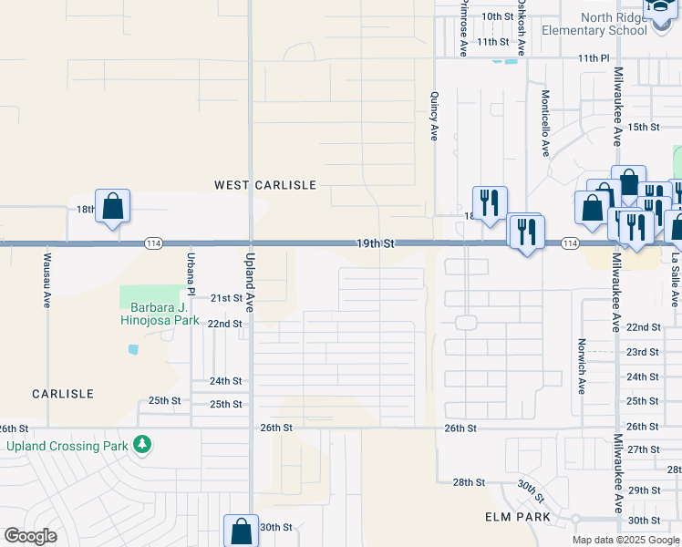 map of restaurants, bars, coffee shops, grocery stores, and more near 6953-7215 Levelland Highway in Lubbock