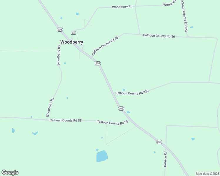 map of restaurants, bars, coffee shops, grocery stores, and more near Arkansas 203 in Calhoun County