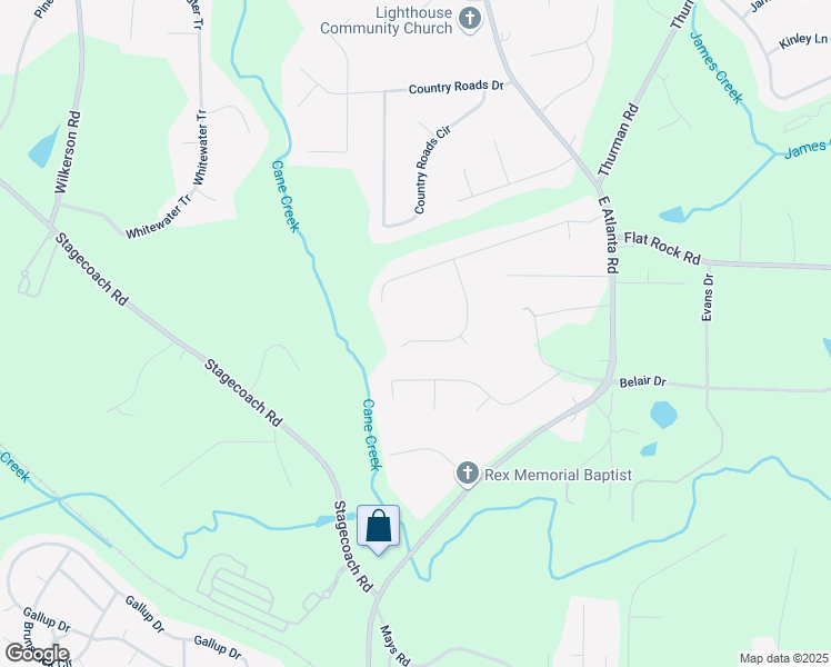 map of restaurants, bars, coffee shops, grocery stores, and more near 120 Trace Drive in Stockbridge