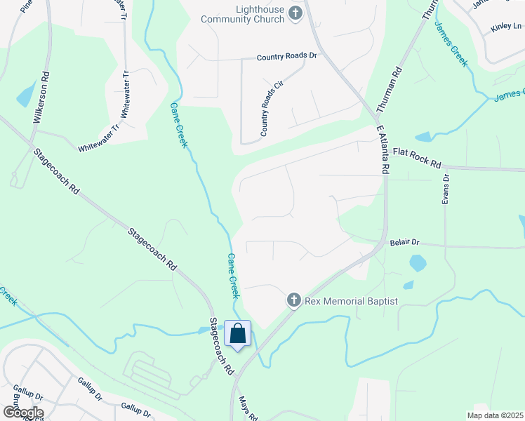 map of restaurants, bars, coffee shops, grocery stores, and more near 120 Trace Drive in Stockbridge