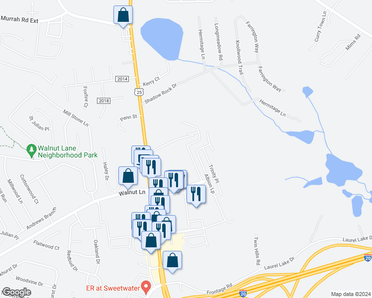 map of restaurants, bars, coffee shops, grocery stores, and more near 2083 Albion Loop in North Augusta