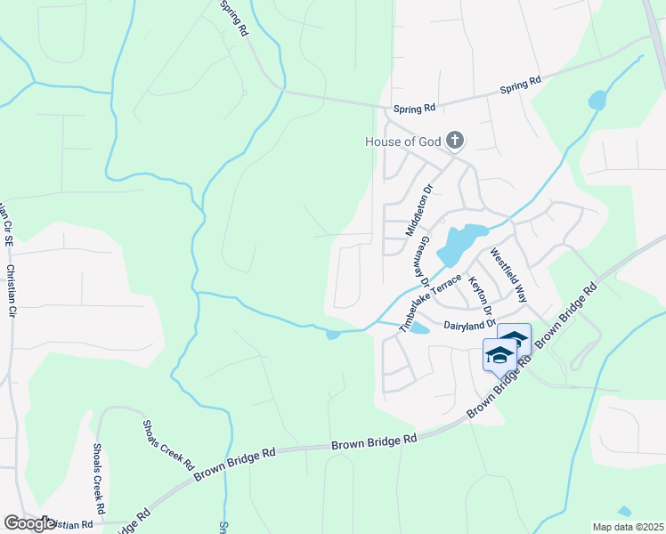 map of restaurants, bars, coffee shops, grocery stores, and more near 340 McGiboney Lane in Covington