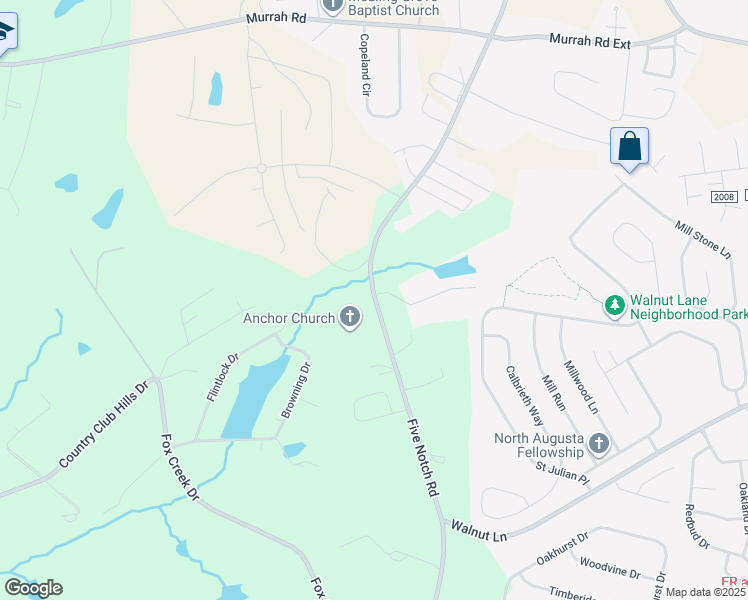 map of restaurants, bars, coffee shops, grocery stores, and more near 774 State Highway S-19-225 in North Augusta