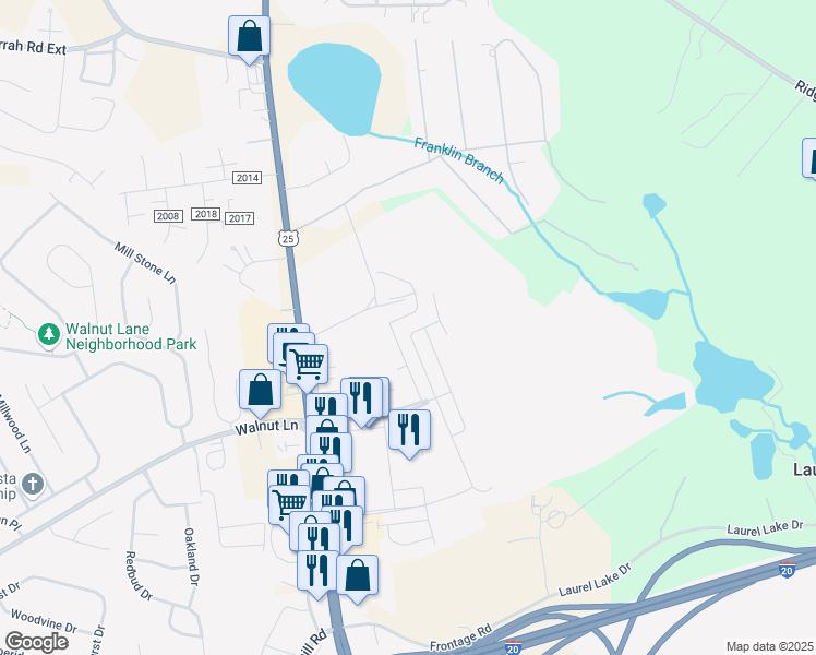 map of restaurants, bars, coffee shops, grocery stores, and more near 2083 Albion Loop in North Augusta