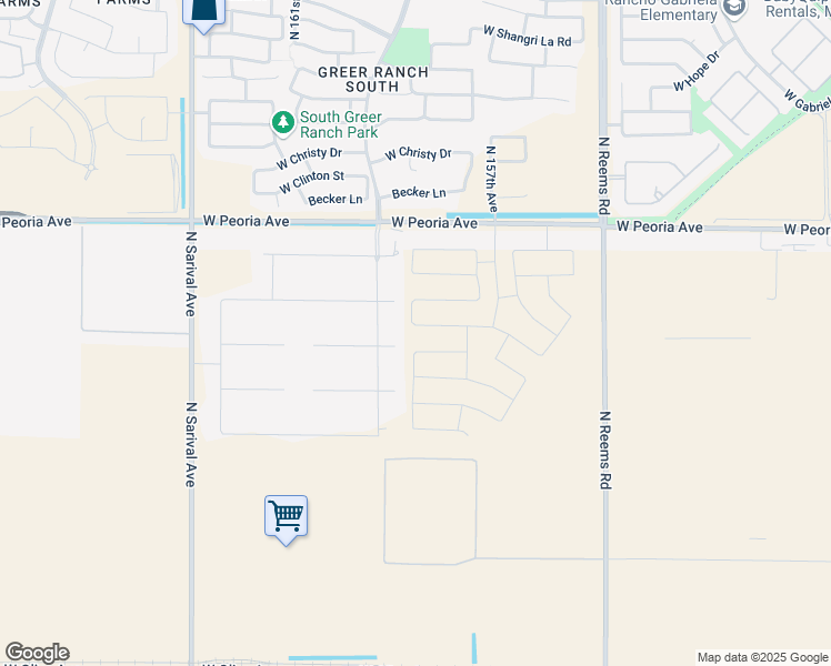 map of restaurants, bars, coffee shops, grocery stores, and more near 15833 West Camden Court in Waddell