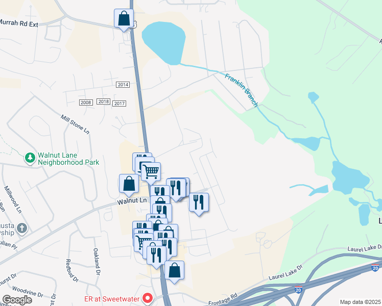 map of restaurants, bars, coffee shops, grocery stores, and more near 2083 Albion Loop in North Augusta