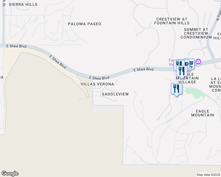 map of restaurants, bars, coffee shops, grocery stores, and more near 14278 East Estrella Avenue in Scottsdale