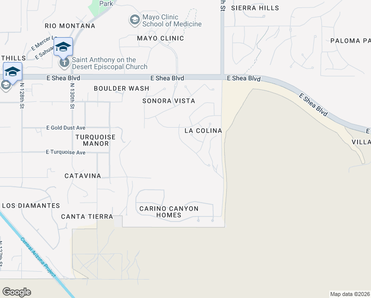 map of restaurants, bars, coffee shops, grocery stores, and more near 13483 East Estrella Avenue in Scottsdale
