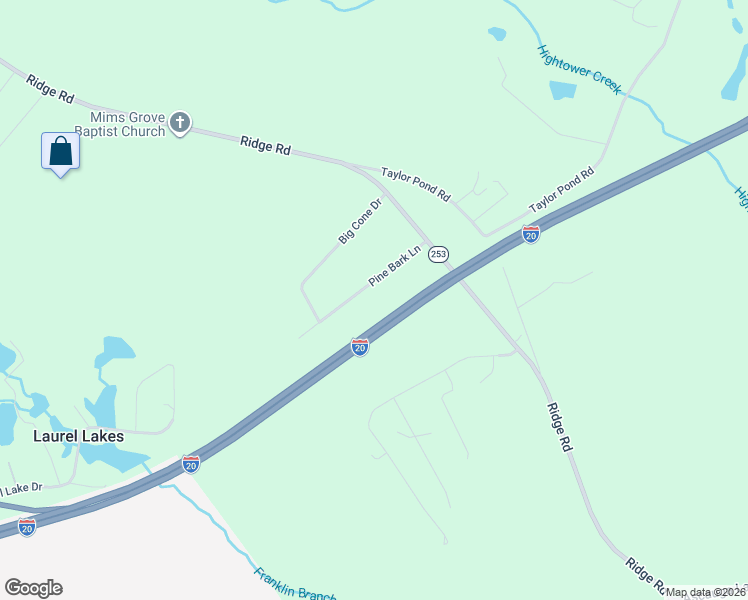 map of restaurants, bars, coffee shops, grocery stores, and more near 308 Pine Bark Lane in North Augusta