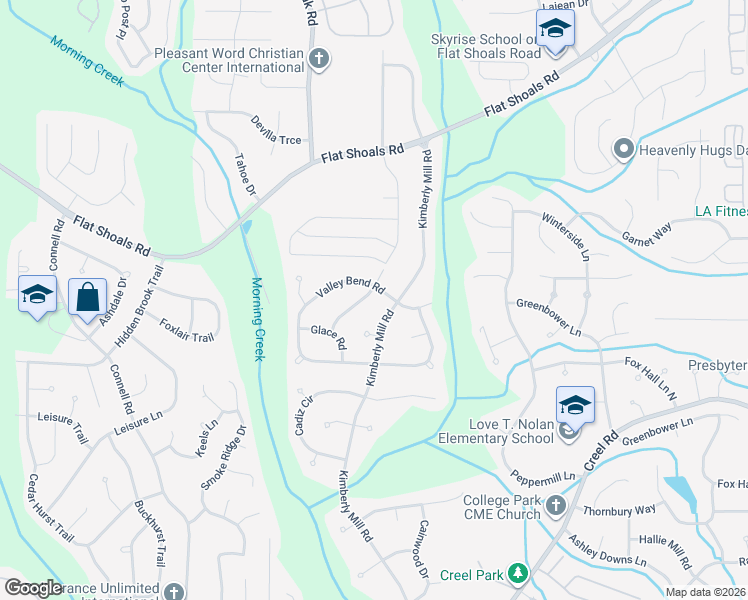 map of restaurants, bars, coffee shops, grocery stores, and more near in South Fulton