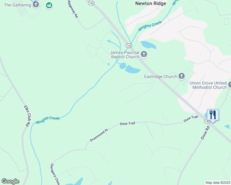 map of restaurants, bars, coffee shops, grocery stores, and more near 160 Vinny's Way in Covington