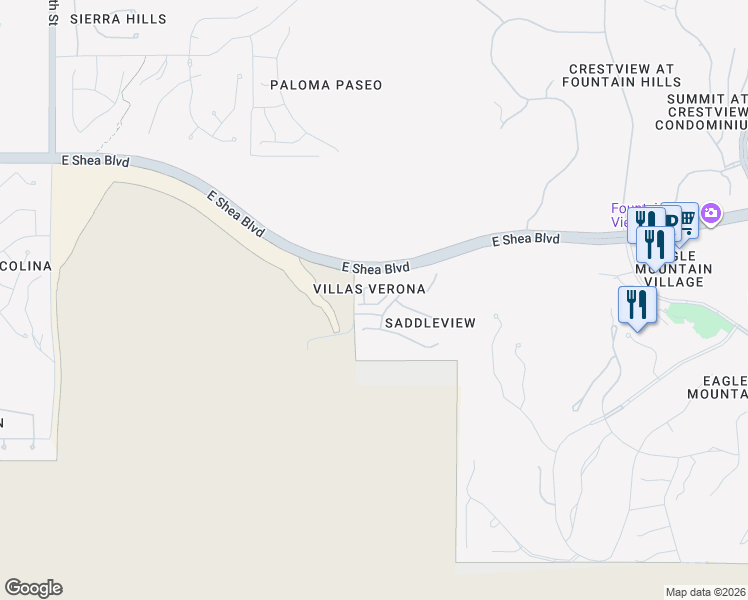 map of restaurants, bars, coffee shops, grocery stores, and more near 10055 North 142nd Street in Scottsdale