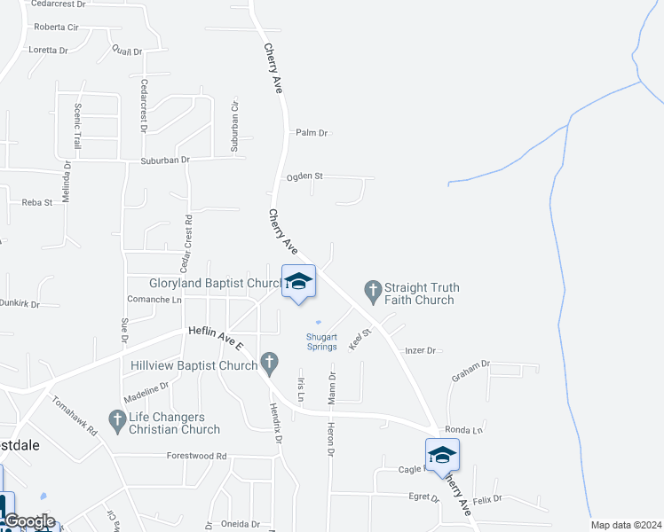 map of restaurants, bars, coffee shops, grocery stores, and more near 1753 Cherry Avenue in Birmingham