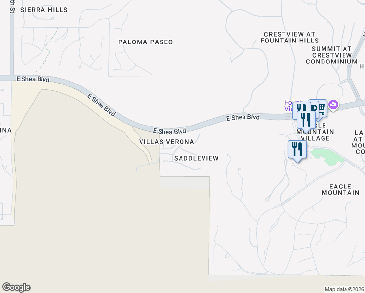 map of restaurants, bars, coffee shops, grocery stores, and more near 14278 East Estrella Avenue in Scottsdale