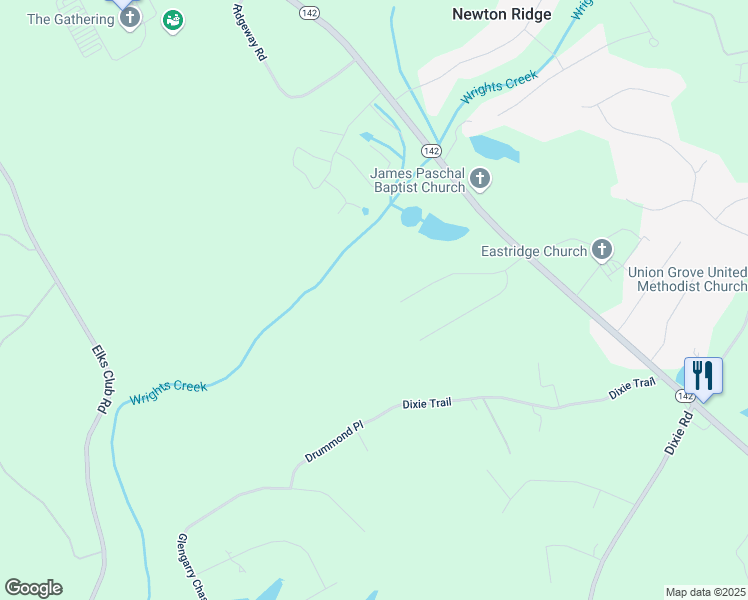 map of restaurants, bars, coffee shops, grocery stores, and more near 160 Vinny's Way in Covington
