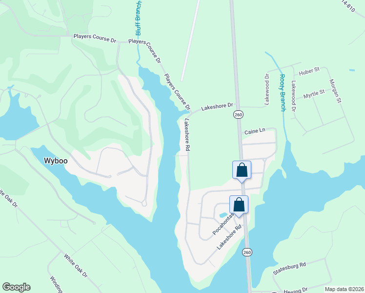 map of restaurants, bars, coffee shops, grocery stores, and more near 1394 Lakeshore Drive in Manning