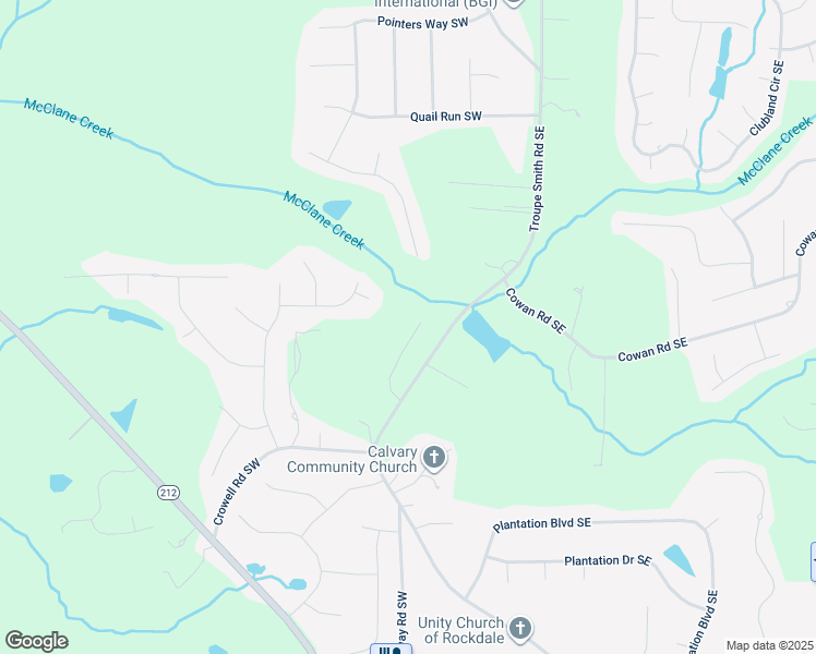 map of restaurants, bars, coffee shops, grocery stores, and more near 4310 McClanes Court in Conyers